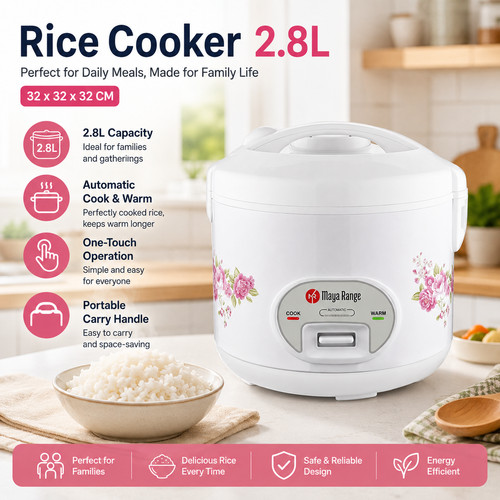 Deluxe rice cooker - 2.8l,